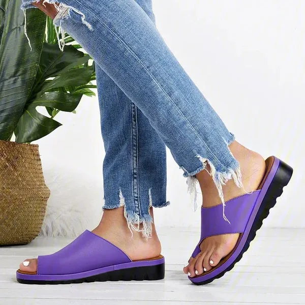 Women'S Vintage Wedge Platform Pullover Slippers 12197341C