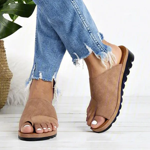 Women'S Vintage Wedge Platform Pullover Slippers 12197341C