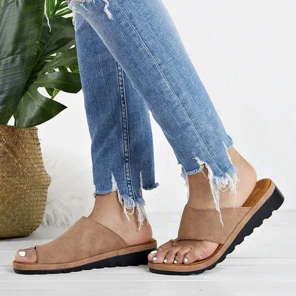 Women'S Vintage Wedge Platform Pullover Slippers 12197341C