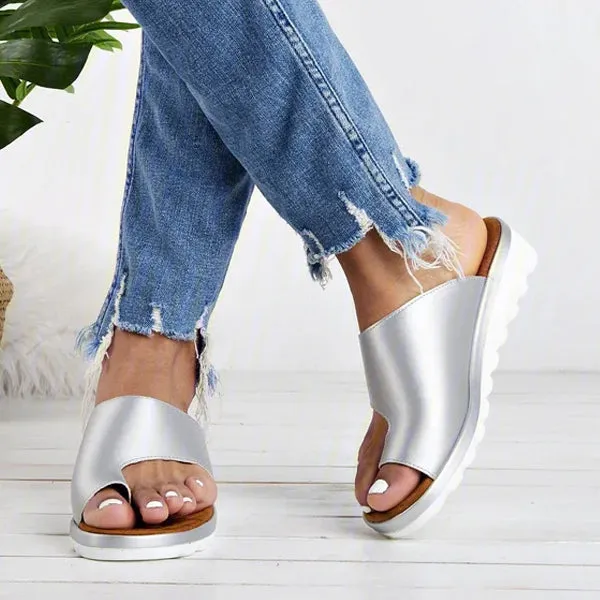 Women'S Vintage Wedge Platform Pullover Slippers 12197341C