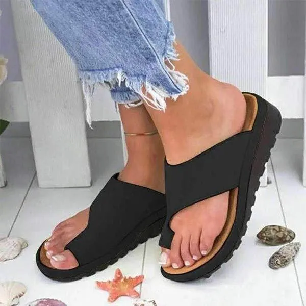Women'S Vintage Wedge Platform Pullover Slippers 12197341C