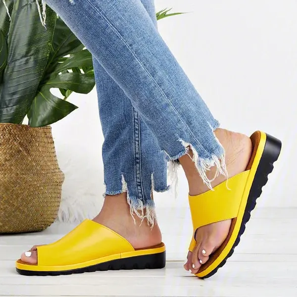 Women'S Vintage Wedge Platform Pullover Slippers 12197341C