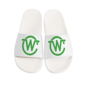 Woodcliff Lake Sandals - White & Light Green | Customized | Shoe Zero
