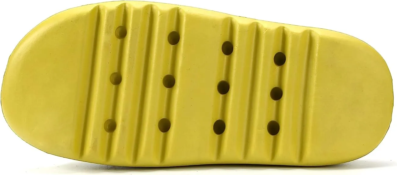 Yellow/Green Nature Breeze Men'S Thick Sole Slipon Sandals