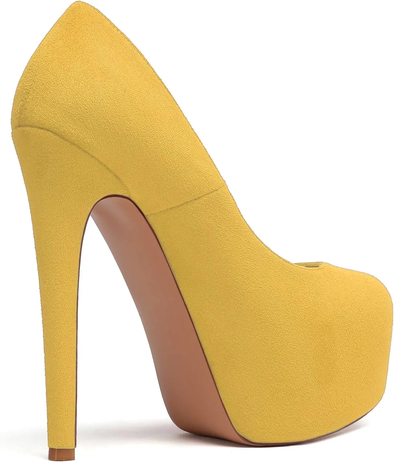 YODEKS Women's Round Toe Platform High Heels Pumps Slip On Elegant Dress Shoes