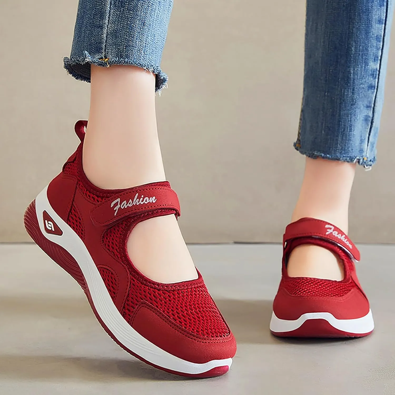 ZWRXW Diabetic Shoes for Women Arch Support Orthopedic Sneakers Comfortable Working Nurse Shoe Non Slip Adjustable Breathable Walking Shoes for Flat Feet Heel Pain Relief,Plantar Fasciitis